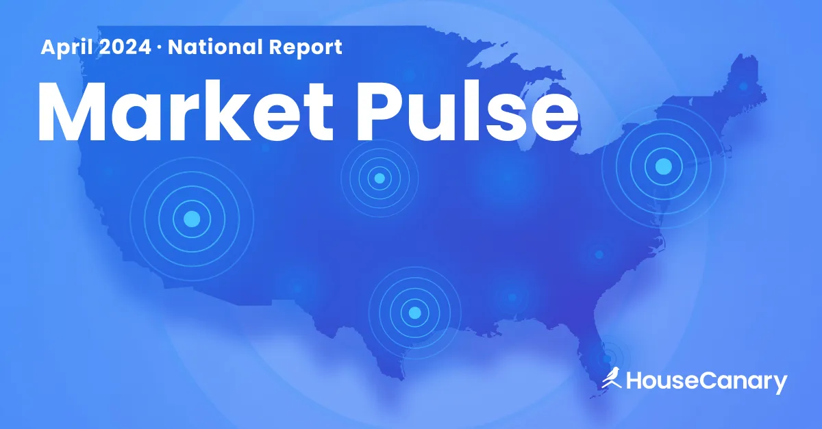 A blue image of the US with the text "Market Pulse"